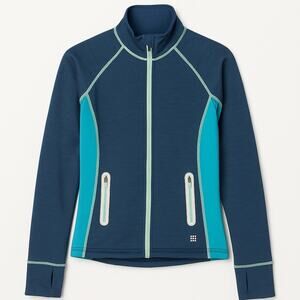 Title Nine Full-Zip Performance Jacket – Teal & Aqua – Size Small